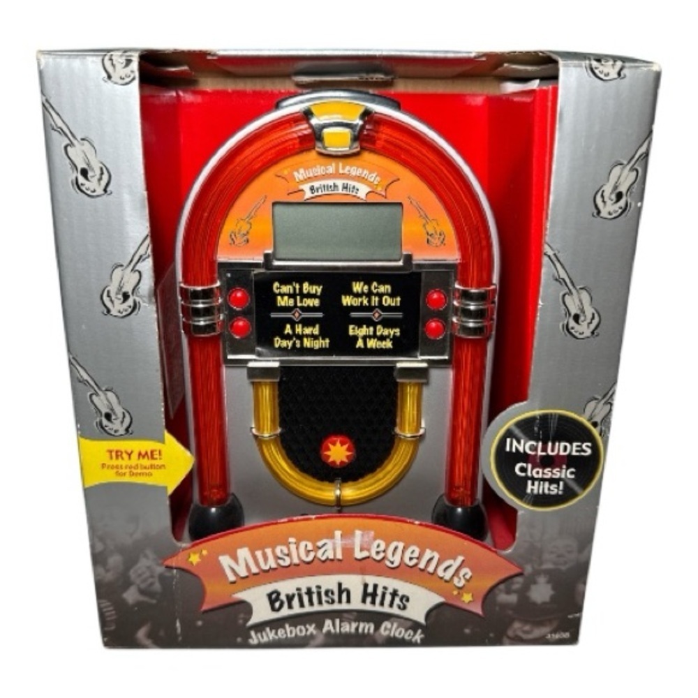 NEW! Soundesign 3163b "Musical Legends British Hits" Jukebox Alarm Clock